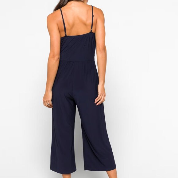 NEW Chic Party Navy Blue Sleeveless Jumpsuit Small - Picture 2 of 6